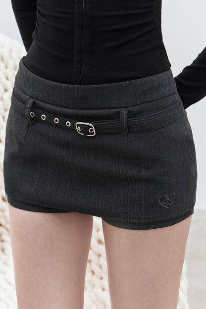 Spice Girls High-Waist Belted Mini Skirt