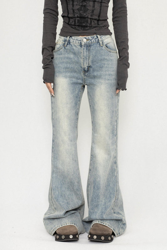 American Retro Wash Pocket Print Jeans