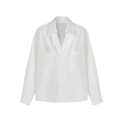 Cotton Peplum White Shirt