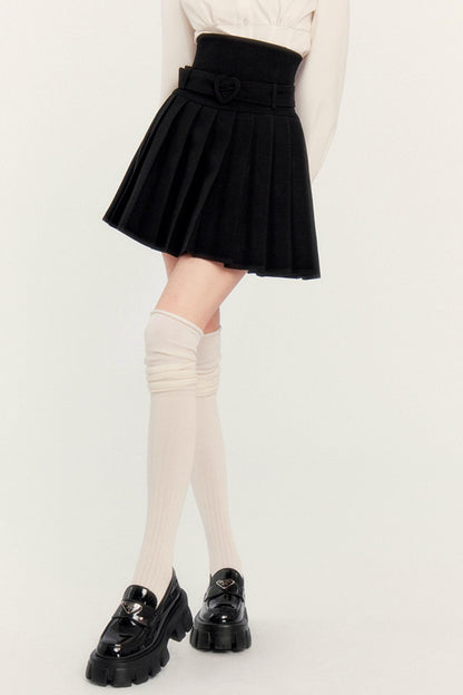 Dark Japanese High Waist Pleated Skirt