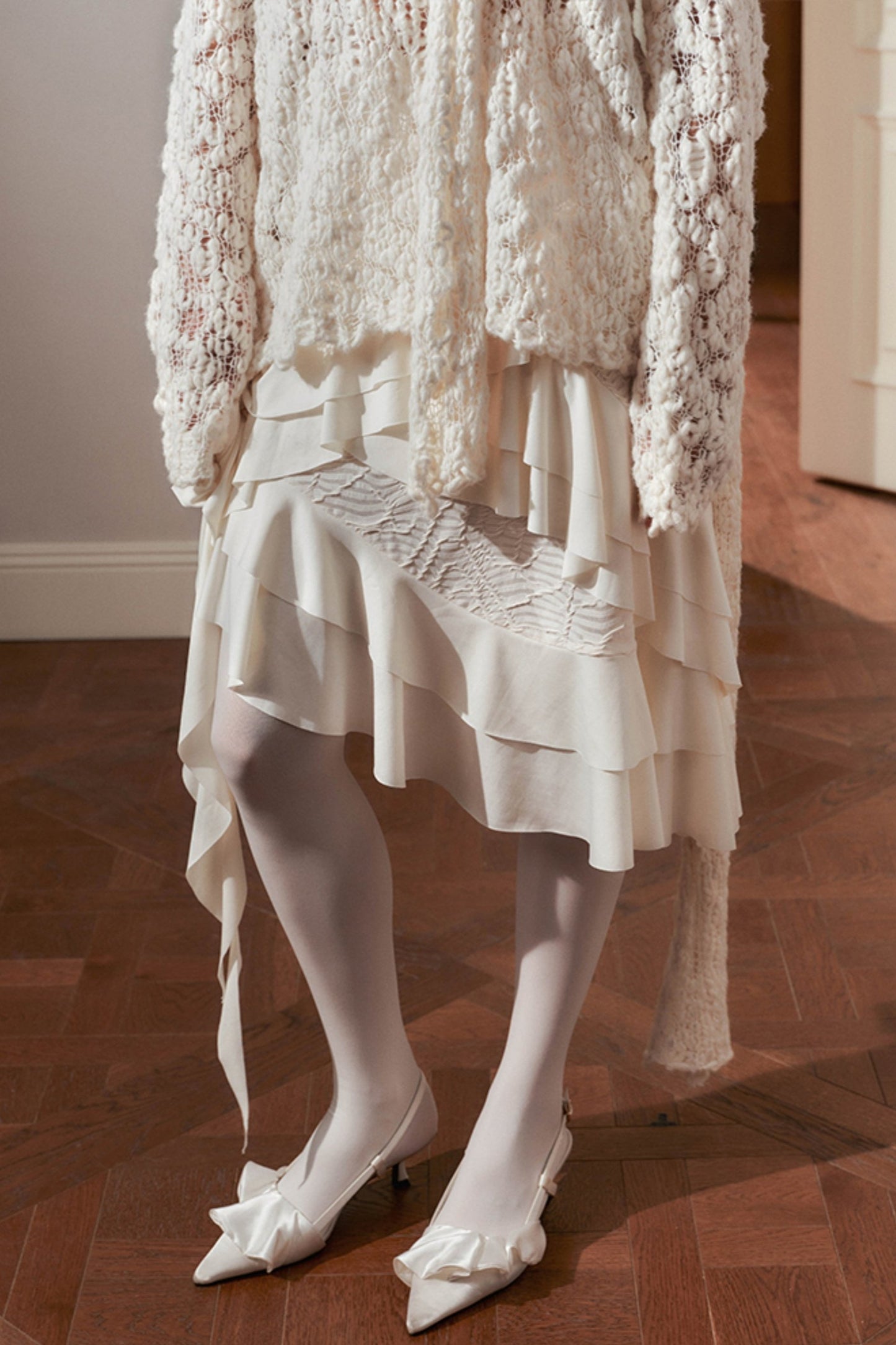 Romantic Ballet Tie Lace Skirt