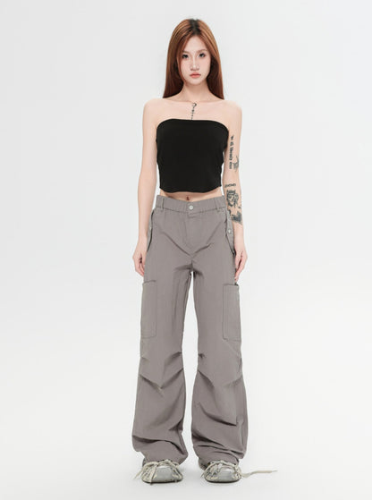 Wide-Leg Multi-Pocket Cargo Pants