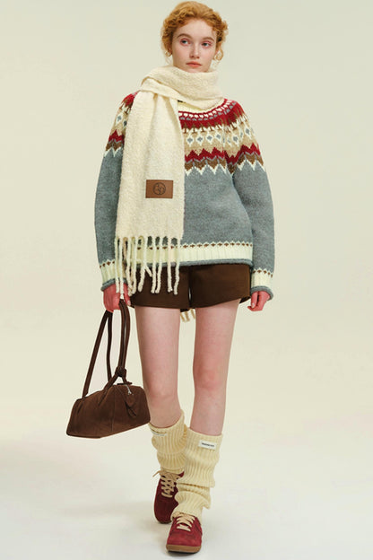 Vintage Fair Isle Wool Pullover