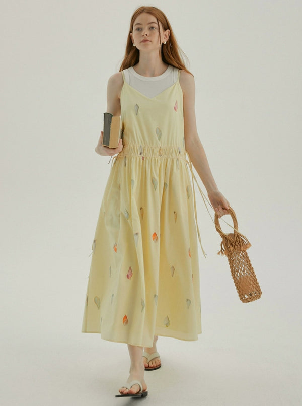 Vintage French Shell Print Dress