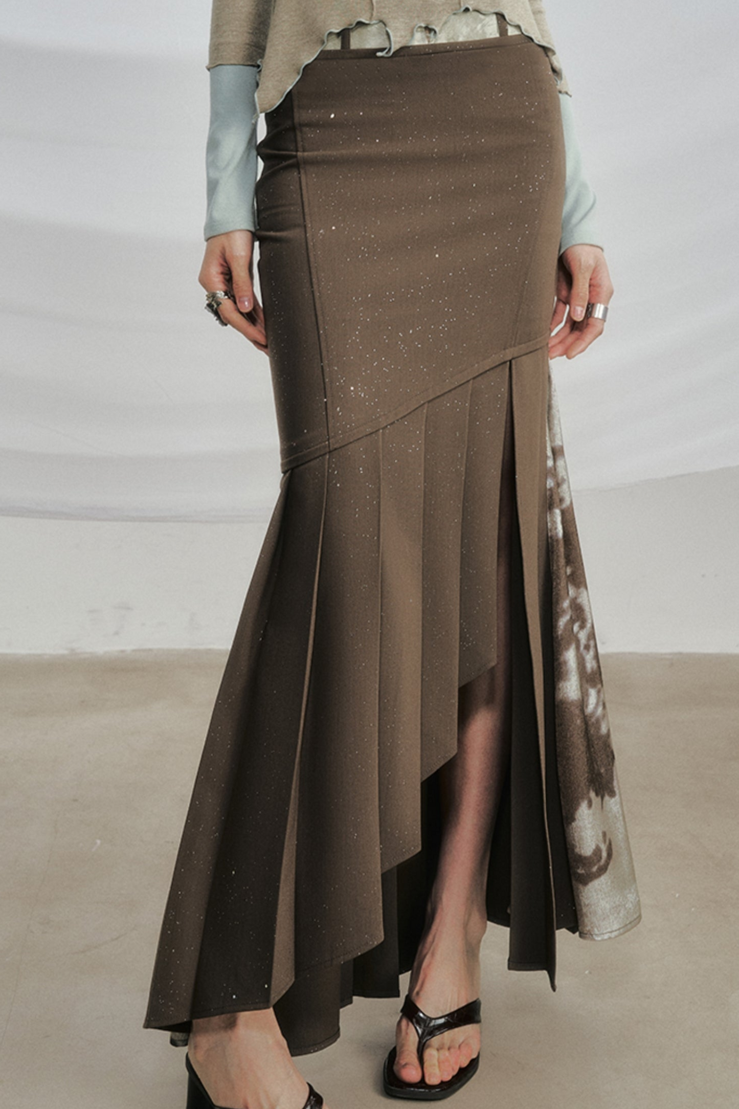 Milky Way Sequin Fishtail Skirt