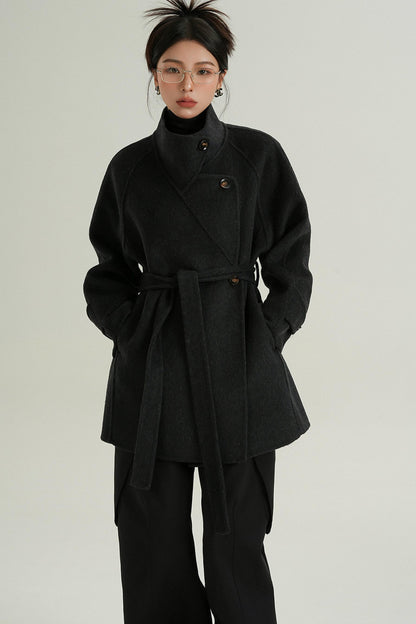 Half-Turtle Midi Wool Coat