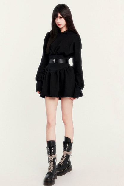 Autumn Winter Fleece Sweatshirt Dress