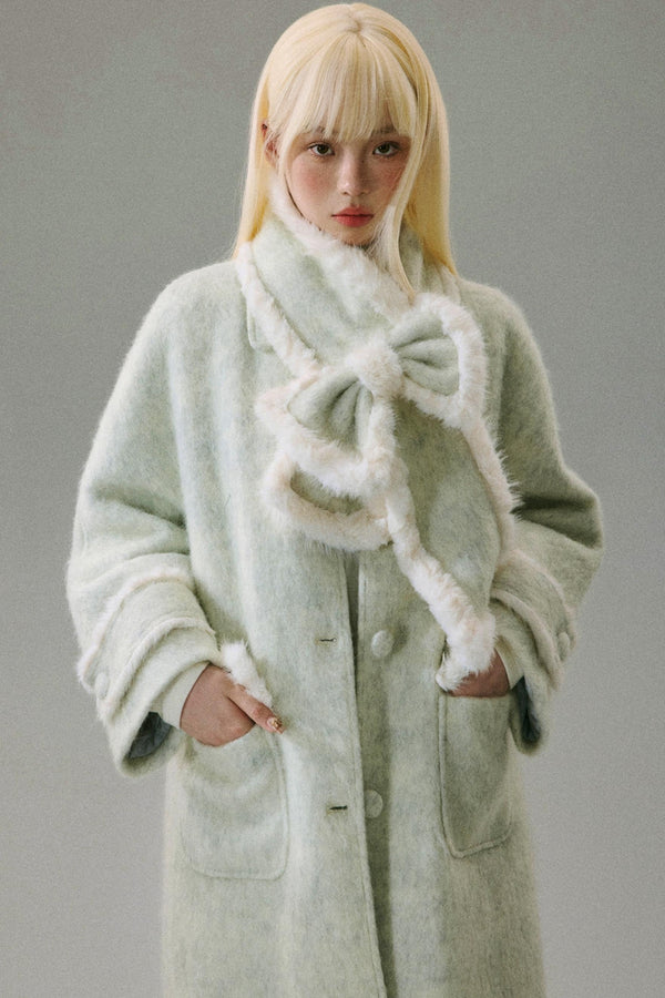 Kirschblüten-Tweed-Langmantel 