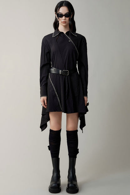 Asymmetrical Deconstructed Shirt Dress