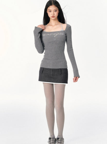 American retro slim base layer top