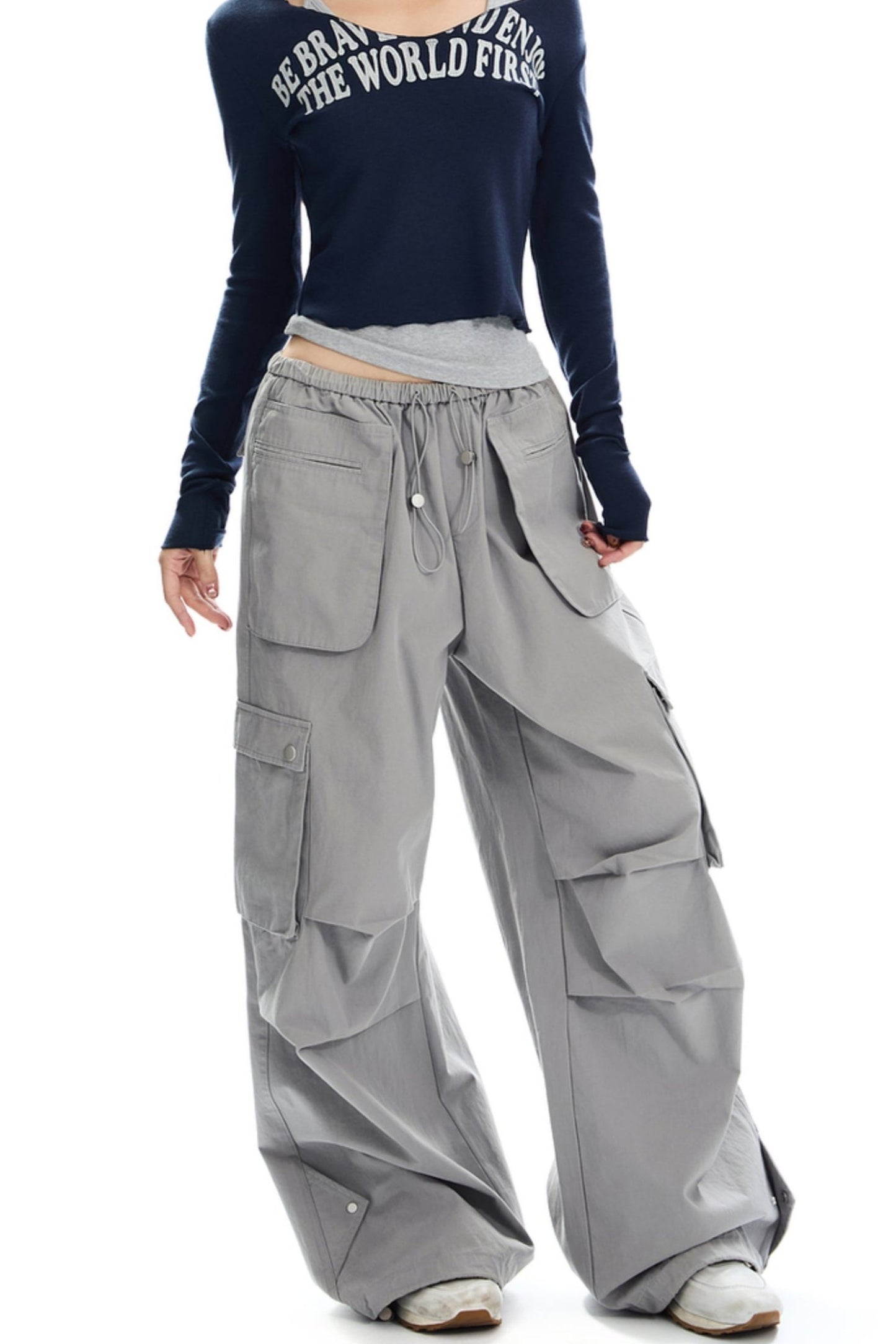 [New on September 19] APEA2024 Fall/Winter design sense niche drawstring pocket cargo pants street high street