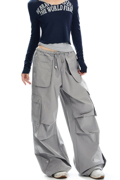 Drawstring Pocket Cargo Pants