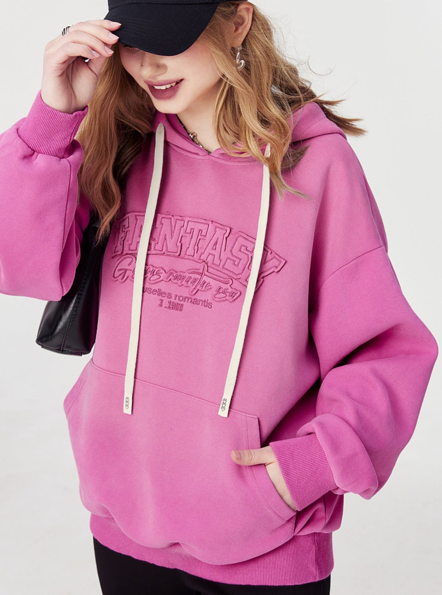 Purple Hooded Embroidered Top