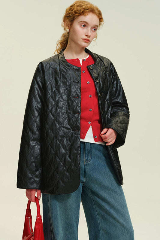 Quilted Lock Fleece Down Jacket