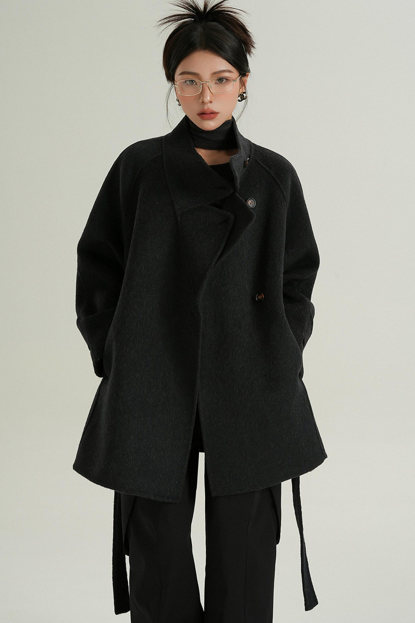 Half-Turtle Midi Wool Coat