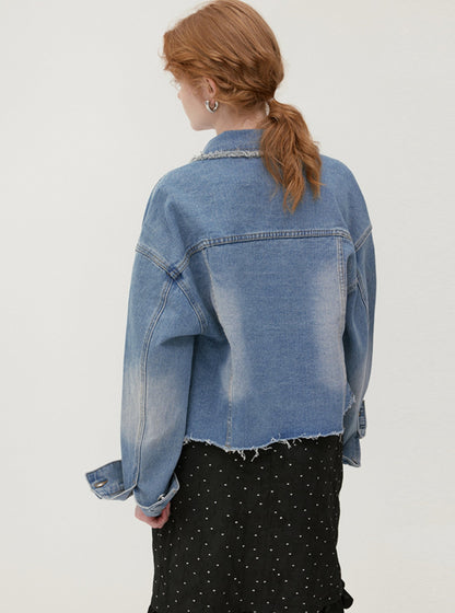 Loose Slim Lapel Denim Jacket