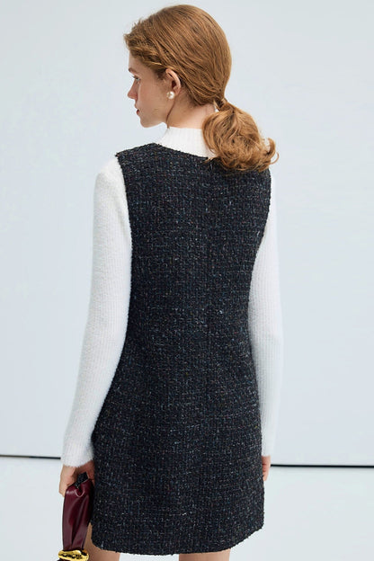 Heisenberg Romance French Style Wool Dress