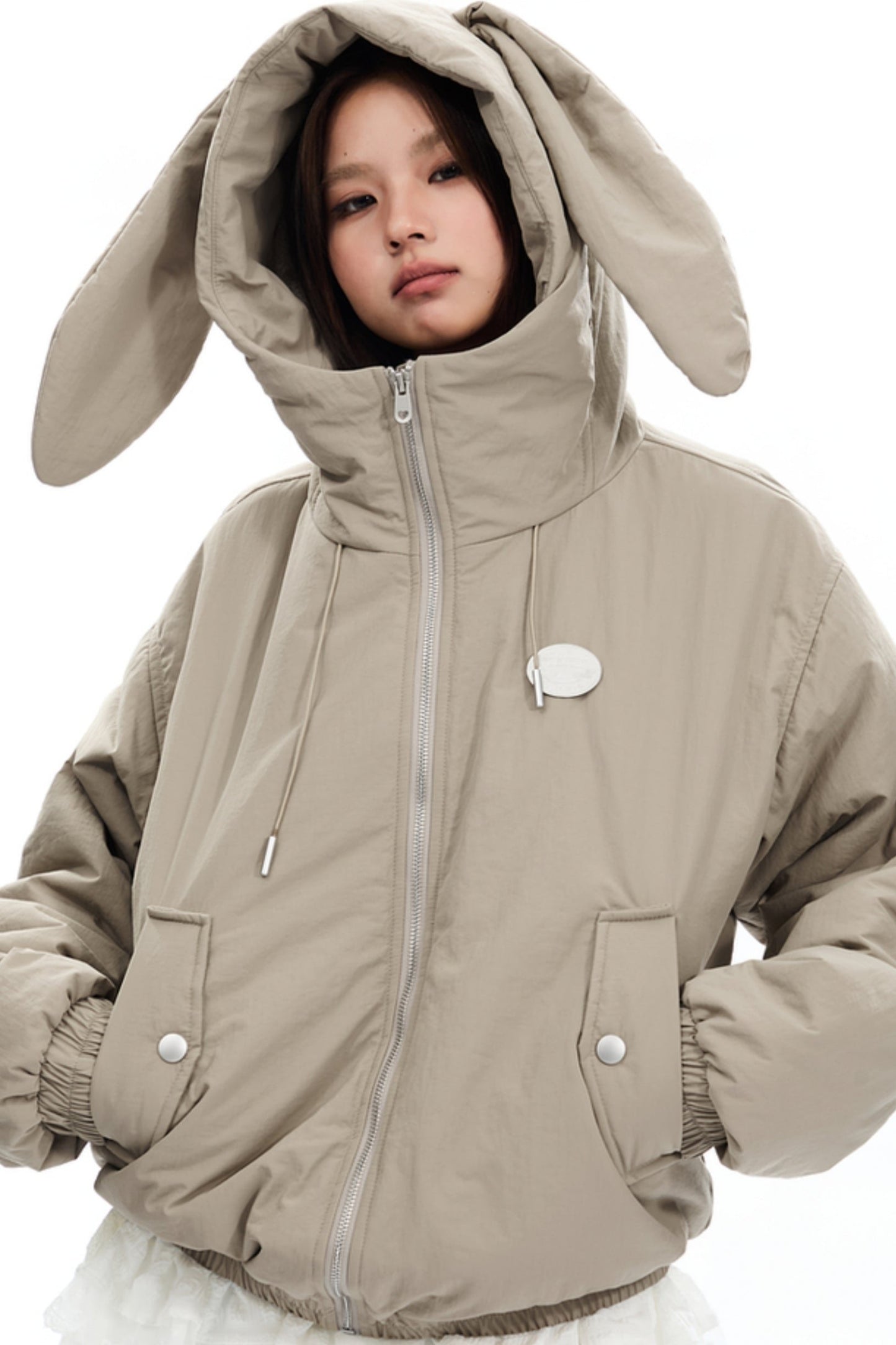 Short Loose Rabbit Ears Jacket