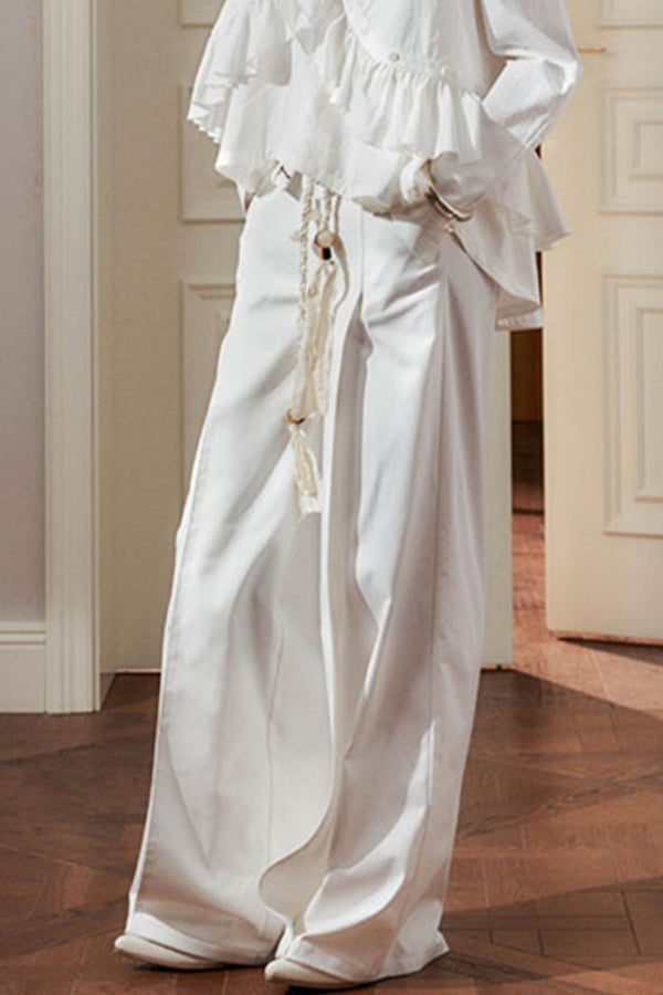 Premium Wide-Leg Suit Pants