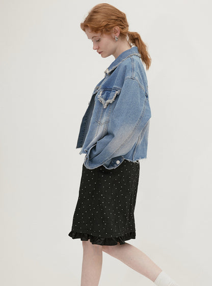 Loose Slim Lapel Denim Jacket