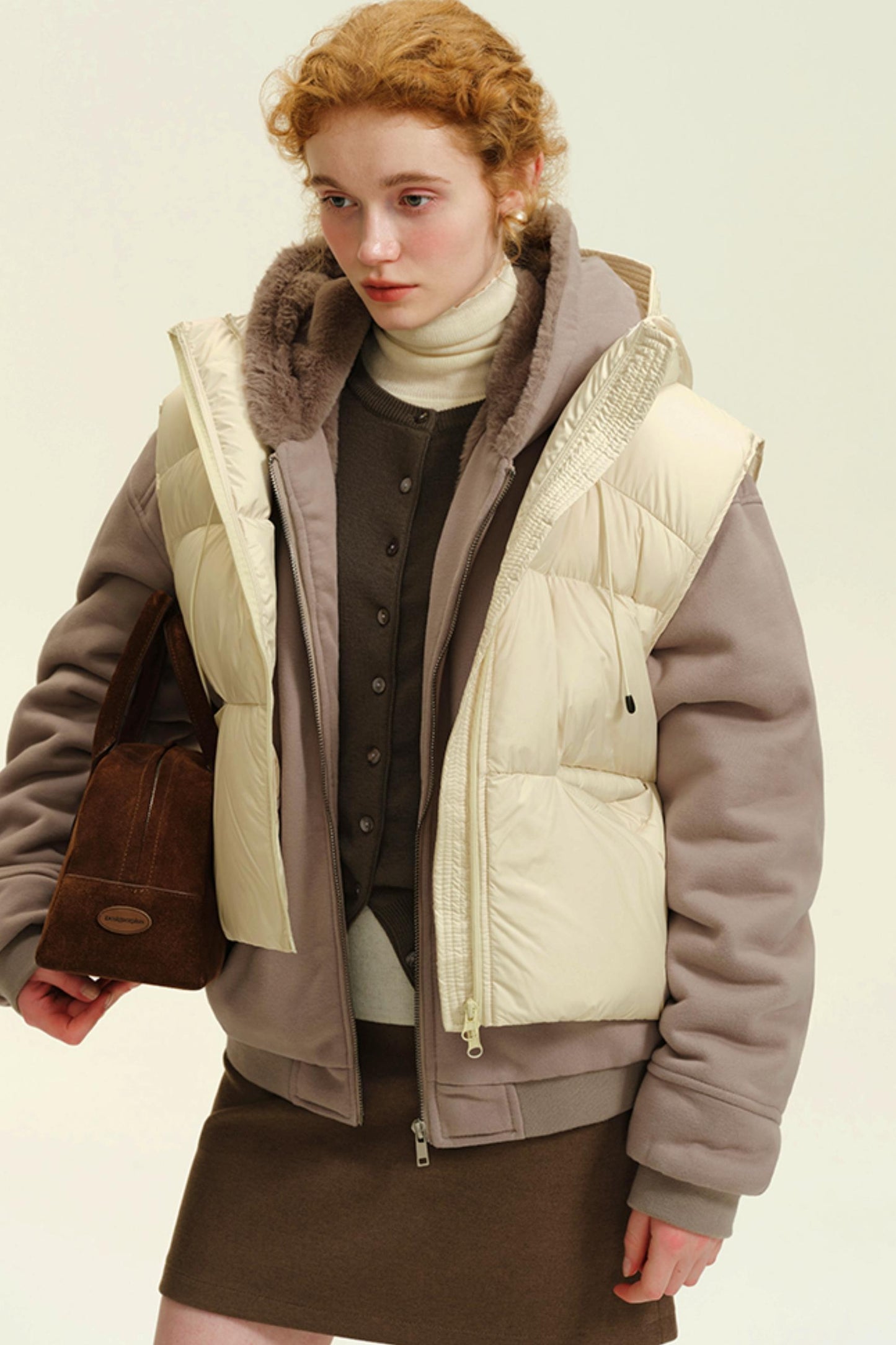 Puffy Sleeveless Hooded Vest 