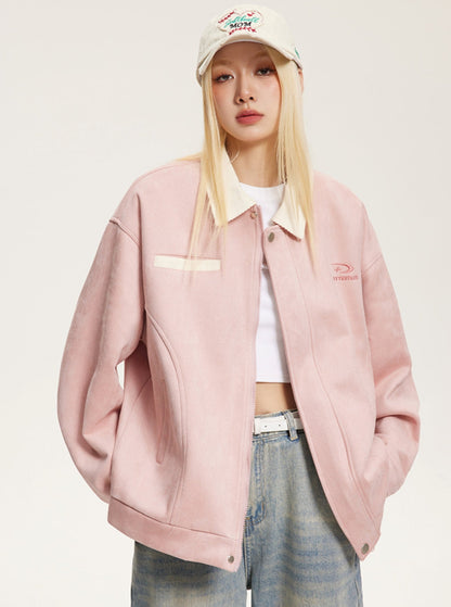 American Suede Retro Bomber Jacket