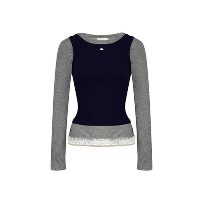 Colorblocked Cotton Tank & Long Sleeve T-Shirt Set