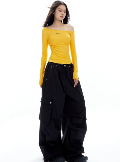 Loose Casual Straight Wide-Leg Pants