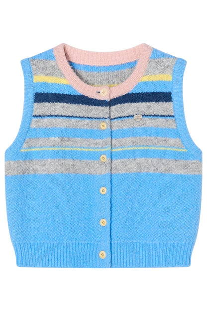 Gummy Striped Contrast Vest