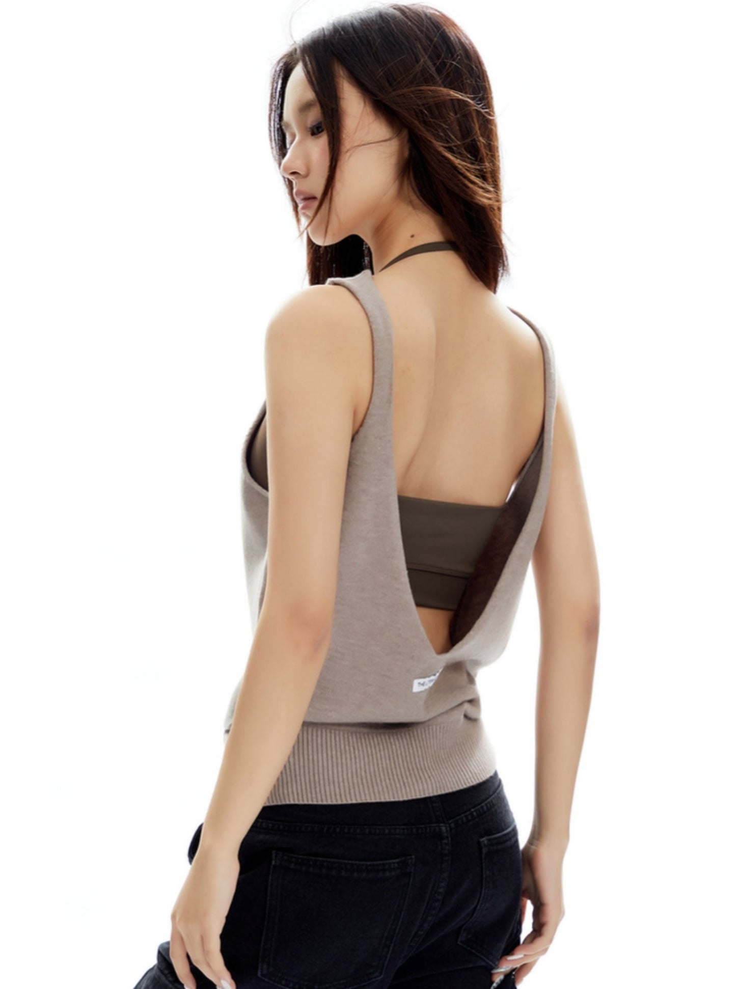 Thin Loose Sleeveless Layered Top