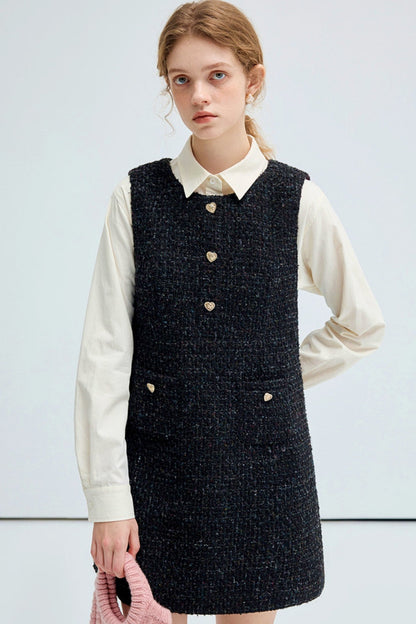 Heisenberg Romance French Style Wool Dress