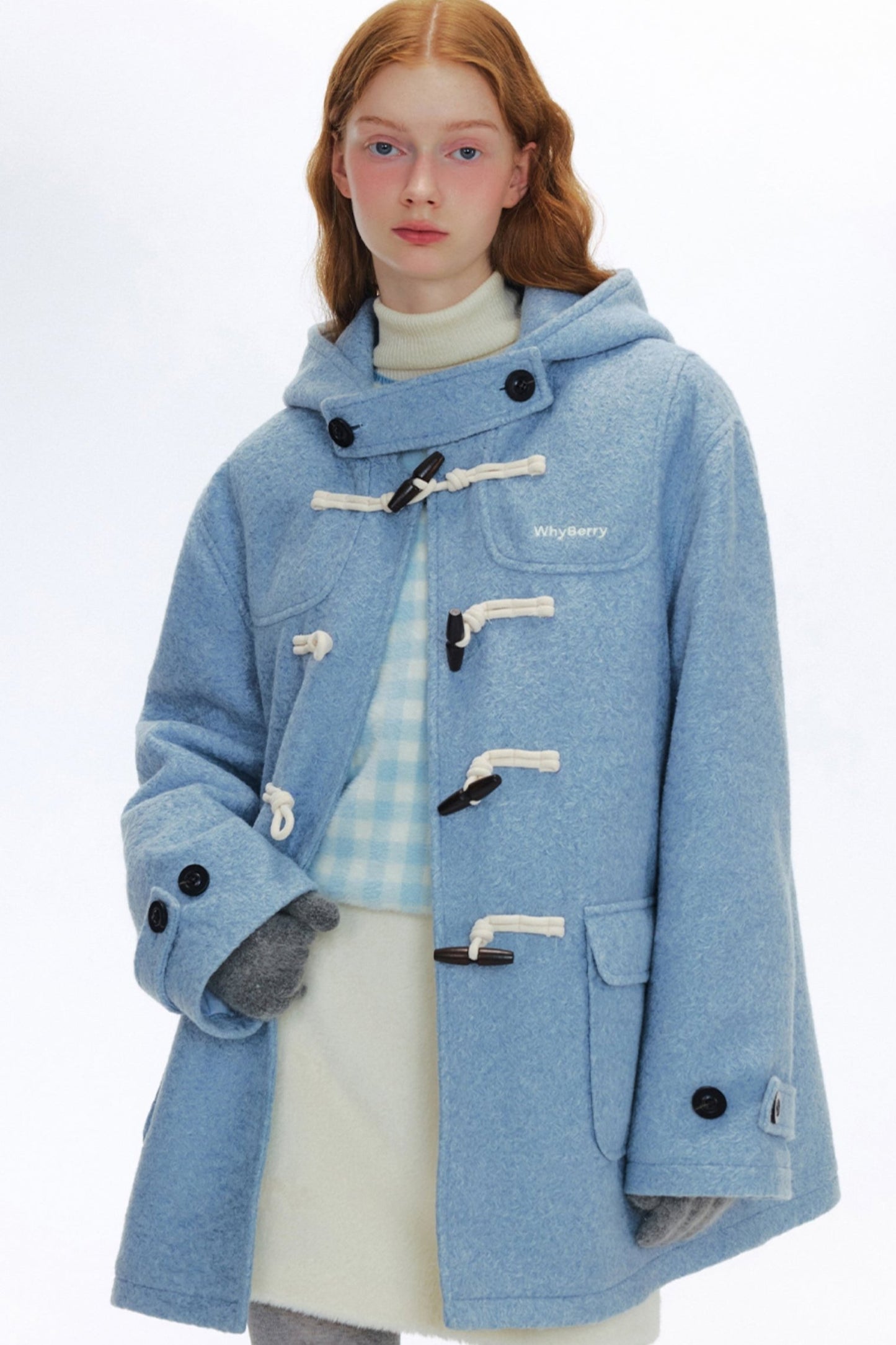 Puff Academy Hooded Tweed Coat