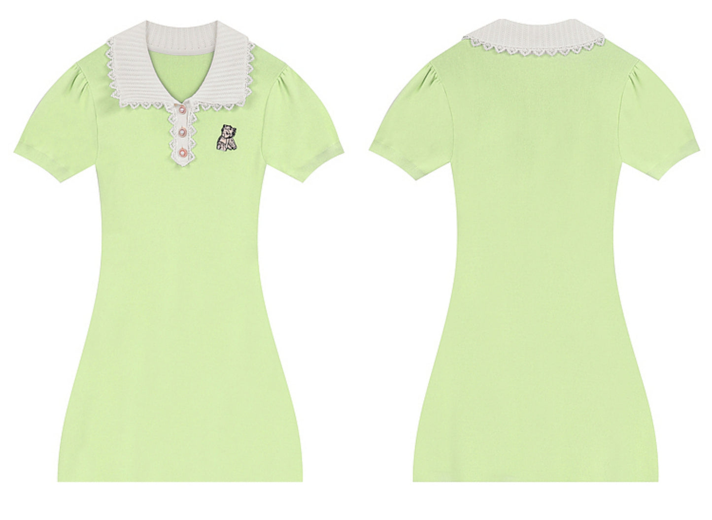 Sportkleid mit Polokragen und Cinch-Taille