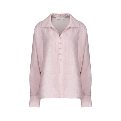 Ruffled Pink Lace Muscle Shirt