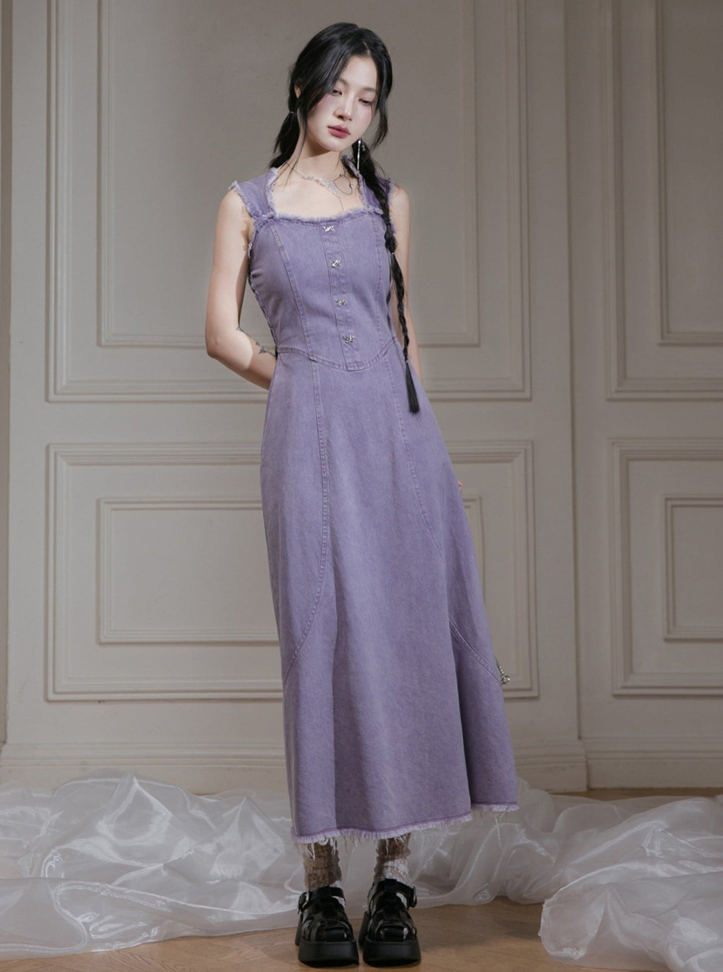 Lila Rose Denim Kleid