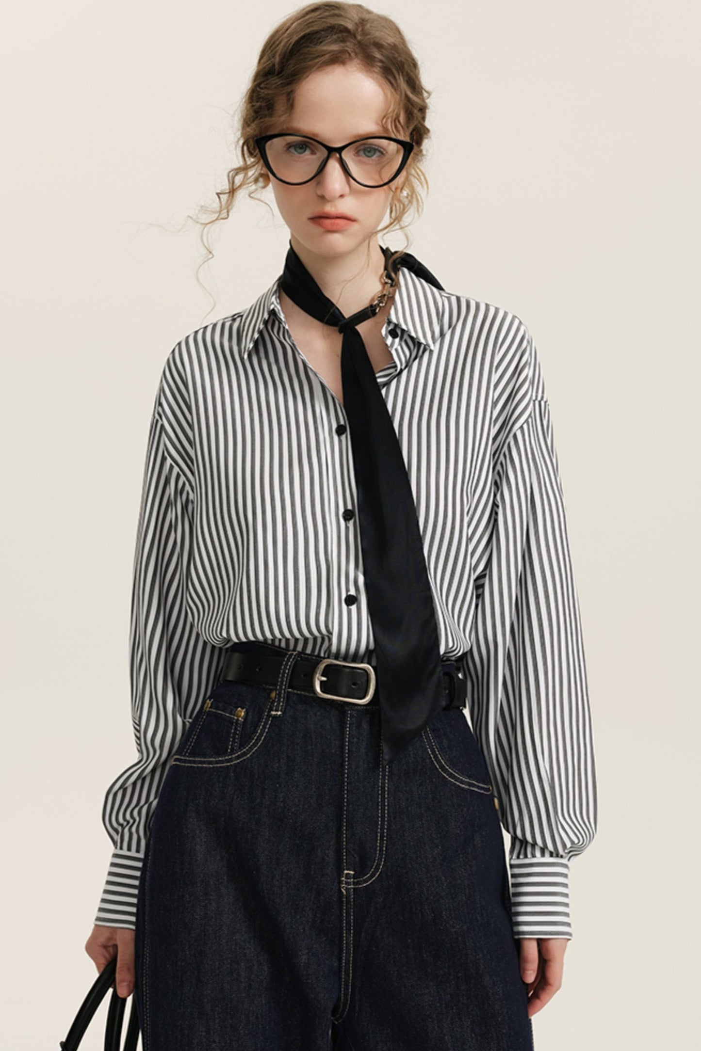 Retro Striped Oversize Shirt