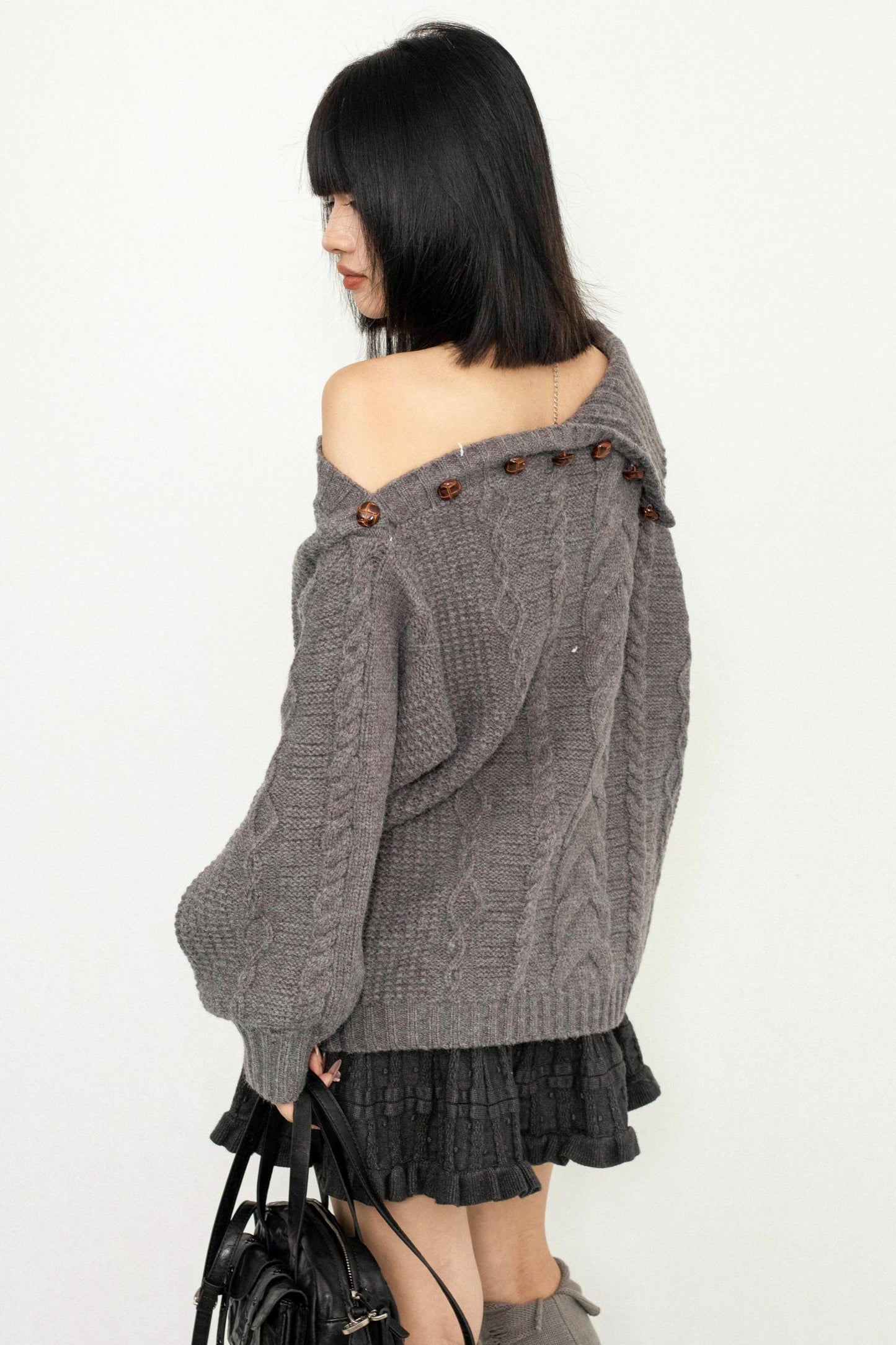 Multi-Way Loose Knit Sweater