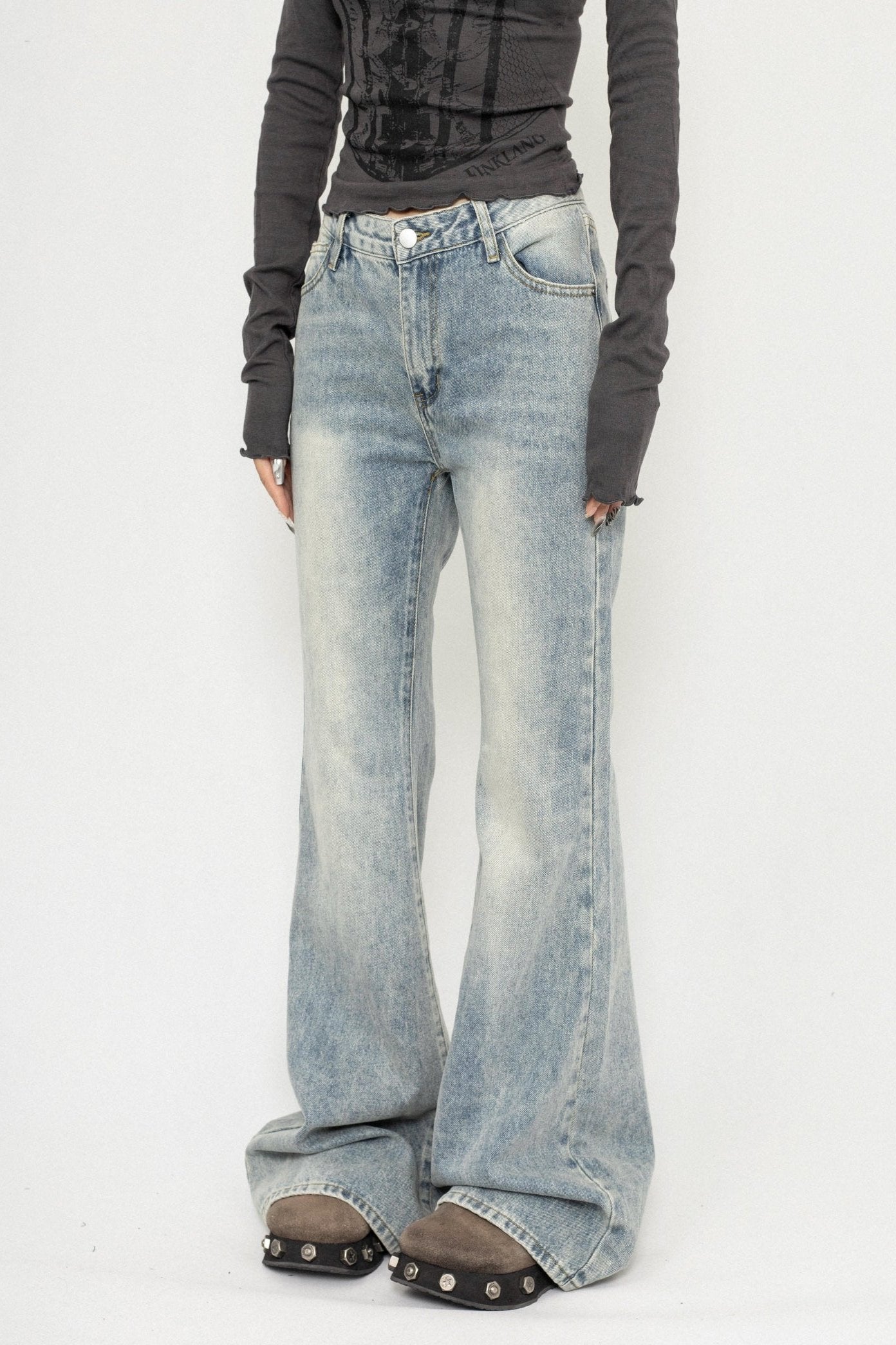 American Retro Wash Pocket Print Jeans