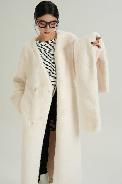 Luxury Fur Mid-Length Coat