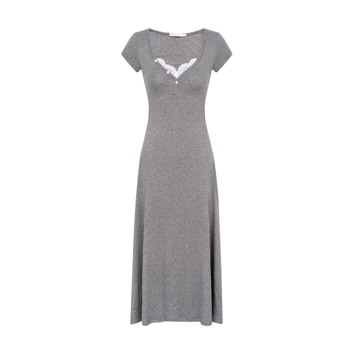 Slim Lace V-Neck A-Line Dress