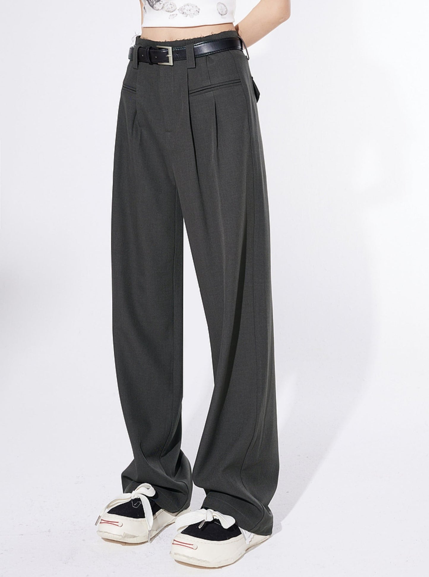 Fairy Pocket Wide Suit Pants