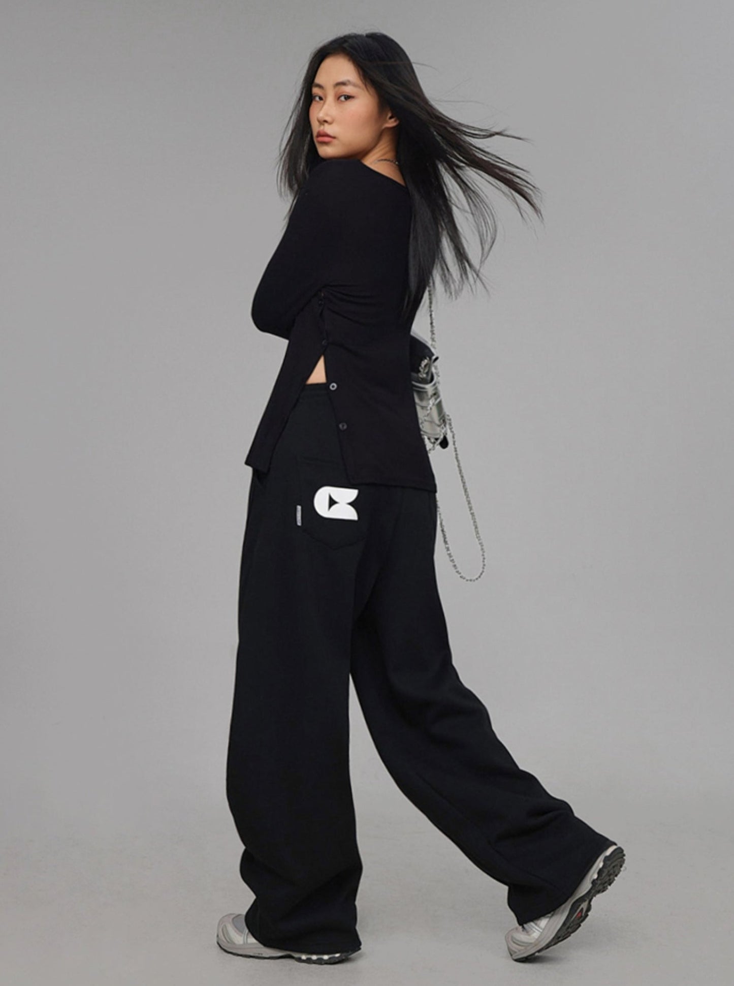 Black Sickle Hip-Hop Pants