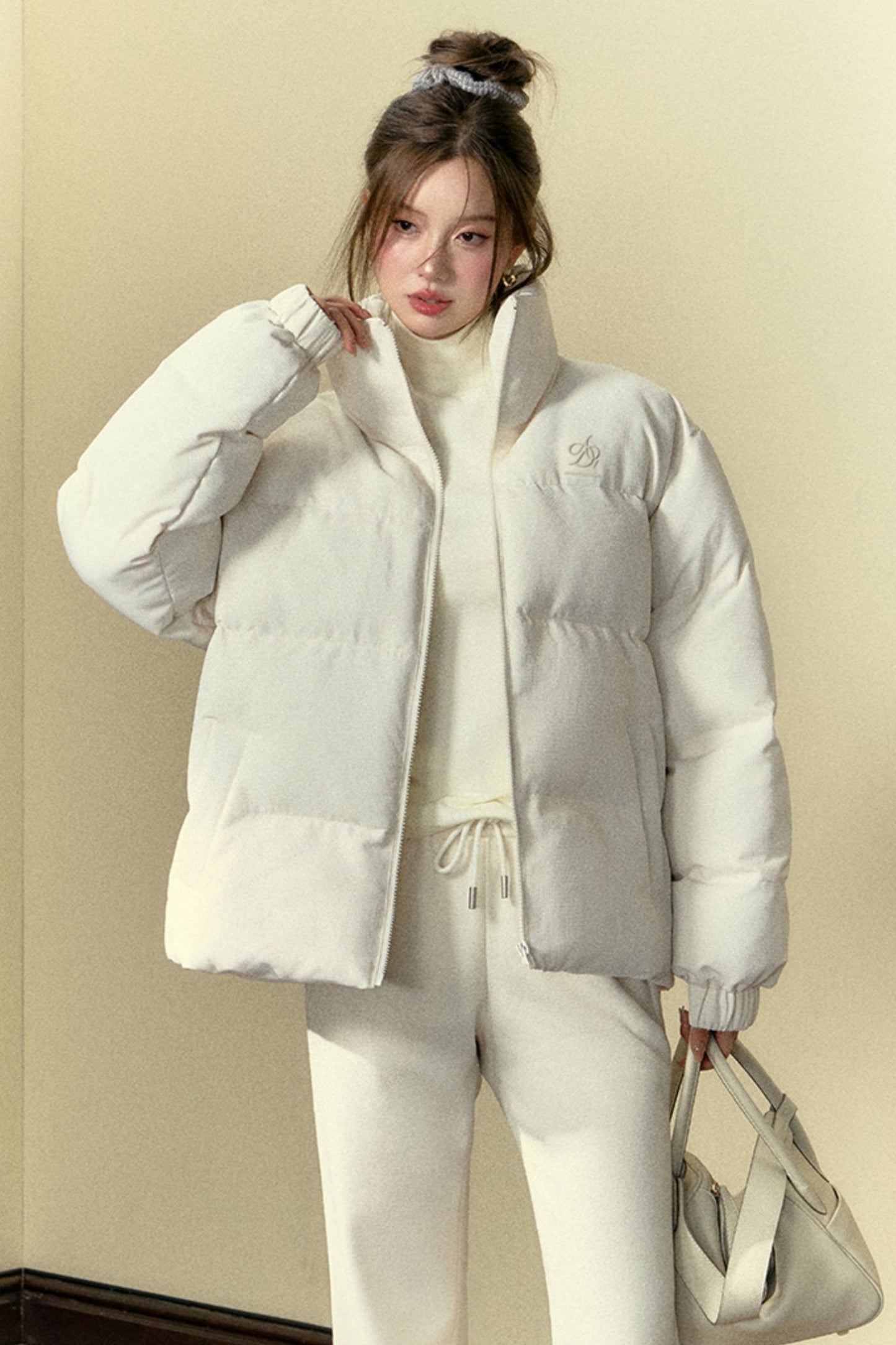 Waffle Padded Loose Winter Jacket