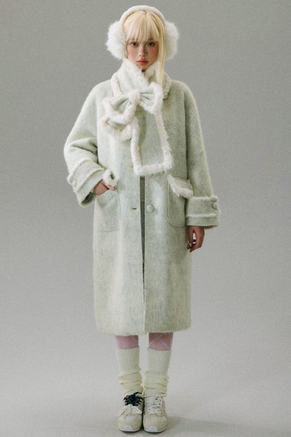 Cherry Blossom Tweed Long Coat