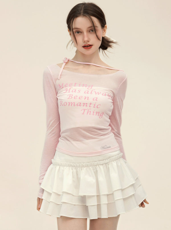 Letter Print Long Sleeve T-Shirt Set