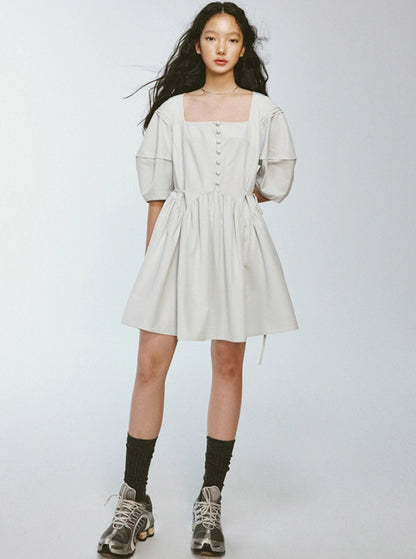 Lazy Thin Moonlight Puff Dress