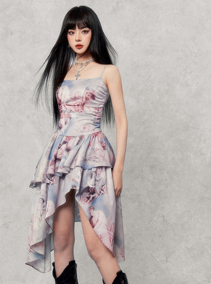 Dreamy Irregular Oil Paint Dress