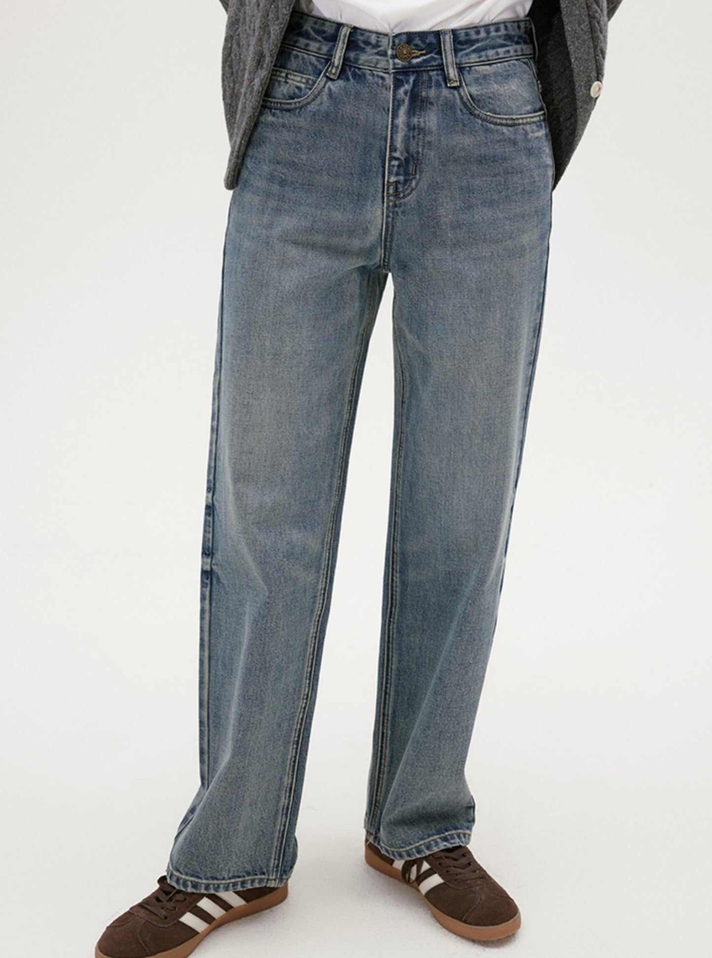 Fashionable Casual Distressed Washed Pants