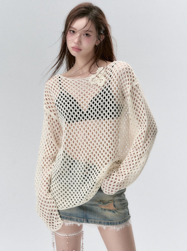 Flower Blouse Shade T-Shirt