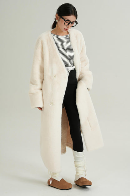 Luxury Fur Mid-Length Coat